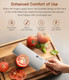 Xinzuo 7.4 Inch Professional Chinese Chef KnifeRazor-Sharp Composite Stainless Steel Cleaver Kitchen Knife For Cutting Meat，Vegetable With Red Wood Handle