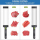 Fresh Meat Slicer Thickness Adjustable 2 Or 4 Mm 17 In 1 Stainless Steel Cleaver Kitchen Knife For Slicing Shredding Manual Meat Cutter Jerky Slicer For Beef Pork Salmon Jerky