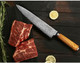 Yousunlong Chef'S Knife 10 Inch (25.5Cm) Japanese Cleaver Damascus Steel Super Sharp - Italian Olive Wood Handle With Leather Sheath