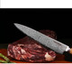 Yousunlong Chef'S Knife 10 Inch (25.5Cm) Japanese Cleaver Damascus Steel Super Sharp - Italian Olive Wood Handle With Leather Sheath