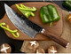 Yousunlong Cleaver Knife 8 Inch（205Mm） Butcher Knife Japanese Hammered Damascus Steel Natural Walnut Wooden Handle With Leather Sheath