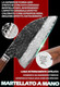 Yousunlong Hybrid Cleaver 8 Inch Meat Cleaver Outdoor Serbian Chef Knife-Japanese Damascus Steel - Natural Leadwood Handle With Leather