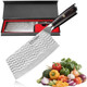 Cleaver Knife - 7" Meat Cleaver For Kitchen And 8 Inch Razor Sharp Chef Knife With Protective Knife Sheath
