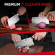Cleaver Knife 7" Meat Cleaver-Quartz Series Damascus Aus-10 Japanese Knife Razor Sharp Knife Professional Butcher Knife With Full Tang G10 Handle s For Men/Dad/Chef With Premium Box Cleaver Knife 7" Meat Cleaver-Quartz Series Damascus Aus-10 Japanese Knife Razor Sharp Knife Professional Butcher Knife With Full Tang G10 Handle s For Men/Dad/Chef With Premium Box