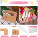 7 Pieces Christmas Wooden Kitchen Knife For Kids Include Plastic Potato Slicers Cooking Knives Serrated Edges Toddler Knife Kids Plastic Knife Resistant Gloves For Kitchen Children (Crocodile)