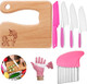 7 Pieces Christmas Wooden Kitchen Knife For Kids Include Plastic Potato Slicers Cooking Knives Serrated Edges Toddler Knife Kids Plastic Knife Resistant Gloves For Kitchen Children (Crocodile) 7 Pieces Christmas Wooden Kitchen Knife For Kids Include Plastic Potato Slicers Cooking Knives Serrated Edges Toddler Knife Kids Plastic Knife Resistant Gloves For Kitchen Children (Crocodile)