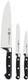 Zwilling Pro 3-Pc Starter Knife Set 3-Inch Paring 5-Inch Serrated Utility 8-Inch Chef’S Knife Full Tang And Handle Are Triple Riveted Made In Germany