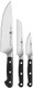 Zwilling Pro 3-Pc Starter Knife Set 3-Inch Paring 5-Inch Serrated Utility 8-Inch Chef’S Knife Full Tang And Handle Are Triple Riveted Made In Germany