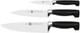 Henckels Four Stars Knife Set 3 Piece 10Cm 16Cm 20Cm Black/Stainless Steel Henckels Four Stars Knife Set 3 Piece 10Cm 16Cm 20Cm Black/Stainless Steel