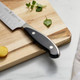 Henckels Forged Synergy 5-Inch Hollow Edge Santoku Knife Black/Stainless Steel