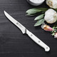 Zwilling Pro Le Blanc 4-Pc Steak Knife Set Razor-Sharp Blade White Polymer Handle Made In Germany Zwilling Pro Le Blanc 4-Pc Steak Knife Set Razor-Sharp Blade White Polymer Handle Made In Germany