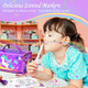 weirtoya 56 PCS Washable Scented Markers Set with Glitter Pencil Case, Mermaid Unicorn Arts and Crafts for kids 4-6-8 Kids Coloring Drawing Kits for 4-8 Years Old Girls Birthday Gifts