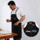 HASTHIP® Apron for Home Kitchen Grill Restaurant Workshop with Tool Pockets Thicken Canvas Dustproof Apron Adjustable for Handwork Woodenwork Gardening