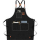 HASTHIP® Apron for Home Kitchen Grill Restaurant Workshop with Tool Pockets Thicken Canvas Dustproof Apron Adjustable for Handwork Woodenwork Gardening