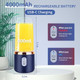 Portable Auto Juice Cup - 400ML Capacity Gem Blue USB Charging High-Speed Blender for Smoothies Milkshakes & More