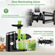 Aeitto Juicer Machines with Soft & Hard Modes Quiet Motor Reverse Function Juicer Machines Vegetable and Fruit Cold Press Juicer Easy to Clean with Brush