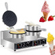 Waffle Cone Maker Commercial 2600W Professional Ice Cream Cone Waffle Maker Machine Electric Commercial Waffle Cone Maker Machine With Temp & Time Control for for Restaurant Bakery Snack Bar Family