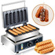 Commercial Corn Dog Waffle Maker 1600W Lolly stick waffle Maker 6 Slice Non-Stick Stainless Steel Corn Hot Dog Waffle Iron with Temp and Time Control for Restaurant Bakery Snack Bar Family