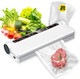 Portable Vacuum Sealer Machine for Food Storage 75KPA Strong Suction Dry/Wet Modes with One-Touch Seal Includes 20 Bags & Digital Timer Compact for Home Kitchen Camping Travel