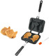 Taiyaki Fish Shape Cake Pan Waffle Cake Maker Fish-Shaped Pancake Double Pan Mold for Home Cooking with Silicone Oil Brush