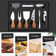 Cheese Knife Set 14 Piece Stainless Steel Cheese Knives Charcuterie Boards Accessories Butter Spreader Knife with Corkscrew Wine Opener and Pourer - Premium Box