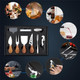 Cheese Knife Set 14 Piece Stainless Steel Cheese Knives Charcuterie Boards Accessories Butter Spreader Knife with Corkscrew Wine Opener and Pourer - Premium Box