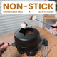 Electric Fondue Pot Set - 2-Liters Black Electric Pot with 6 Stainless Steel Fork - Temperature Control Ideal for Cheese Caramel Chocolate - Non-stick and Dishwasher Safe Fondue Pot Set by Stilaris