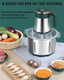 3L Electric Meat Grinder Stainless Steel Dough Machine 300w Strong Food Processing Machine 5-Speed Mode Used For Dough Stirring Onion Meat Nuts Fruits Garlic Vegetables Baby Food
