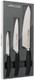 Arcos Forged Kitchen Knife Set 3 Pieces (Paring Knife + Kitchen Knife + Chef's Knife). Stainless Steel Forged Nitrum. Polypropylene POM Handle. Series Clara. Black Color