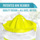 Lemon Squeezer by Willow & Everet - Citrus Juicer BPA- Anti-Slip Hand Press w/Measuring Cup - Easy to Use & Clean Manual Juicers for Fresh Orange or Lime Juice - Kitchen Gadgets