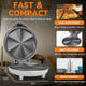 Baker's Friend 4 in 1 Waffle Maker Set: Mini Doughnut & Waffle Maker Removable Plates Compact Recipe Included Red