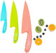 Baketivity 3 Piece Kids Knife Set Plastic Kids Safe Knives for Kitchen Toddler Knife Set for Real Cooking Dishwasher Safe Kid Friendly Safe Knives Set for Cutting Fruits Veggies Cakes