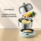 Bar Electric Small Food Steamer 2 Tier Egg Cooker with Steaming & Frying Stainless Steel Vegetable Steamer for Cooking Anti-dry Burn Protection 9.5h Preset 360W ZDQ-B14Y5