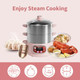 Bear Electric Food Steamer Stainless Steel Digital Steamer 3 tier 8L Large Capacity Vegetable Steamer Auto Shut-off & Anti-dry Protection DZG-A80A2 1200W