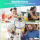 Portable Blender 360 Watt Personal Blender for Shakes and Smoothies 6000mAh USB Rechargeable BPA 24 Oz Juicer Cup with 6 Blades and Lid Self Cleaning Portable Juicer for Kitchen/Travel White
