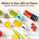 Portable Blender Personal Blender for Shakes and Smoothies 4000mAh USB Rechargeable BPA 15.2 Oz 450ML Juicer Cup with 6 Blades and Lid Portable Juicer for Kitchen/Gym/Outdoor(Blue)