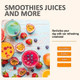 Portable Blender Personal Blender for Shakes and Smoothies 4000mAh USB Rechargeable BPA 15.2 Oz 450ML Juicer Cup with 6 Blades and Lid Portable Juicer for Kitchen/Gym/Outdoor(Blue)