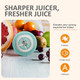 Portable Blender Personal Blender for Shakes and Smoothies 4000mAh USB Rechargeable BPA 15.2 Oz 450ML Juicer Cup with 6 Blades and Lid Portable Juicer for Kitchen/Gym/Outdoor(Blue)