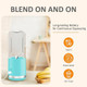 Portable Blender Personal Blender for Shakes and Smoothies 4000mAh USB Rechargeable BPA 15.2 Oz 450ML Juicer Cup with 6 Blades and Lid Portable Juicer for Kitchen/Gym/Outdoor(Blue)