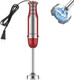 Immersion Blender Handheld for Kitchen Emulsion Blender Handheld with Titanium Blades 12 Speed Electric Hand Mixer with BPA Attachments:Chopper Bowl Whisk Milk Frother Measuring Cup