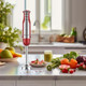Immersion Blender Handheld for Kitchen Emulsion Blender Handheld with Titanium Blades 12 Speed Electric Hand Mixer with BPA Attachments:Chopper Bowl Whisk Milk Frother Measuring Cup