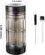 Boy 2.8 Inch Large Aluminium Grinder Transparent Cone Loader & Storage 3 in 1 Cone Pre Roll Filler Machine Simple Grinders Cone Rolling Machine Cone Loader with Broom& Brush
