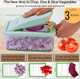 Brieftons QuickPush Food Chopper: Vegetable Dicer Slicer Onion Cutter 3 Extra-Large Blades with 200% More Cutting Area to Chop Dice Slice Vegetables 2.6-Quart Container