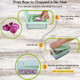 Brieftons QuickPush Food Chopper: Vegetable Dicer Slicer Onion Cutter 3 Extra-Large Blades with 200% More Cutting Area to Chop Dice Slice Vegetables 2.6-Quart Container