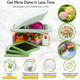 Brieftons QuickPush Food Chopper: Vegetable Dicer Slicer Onion Cutter 3 Extra-Large Blades with 200% More Cutting Area to Chop Dice Slice Vegetables 2.6-Quart Container