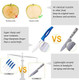 Ceramic Knife 5Inch Fruit Knife Set 4-Piece with Knife Sheaths for Cheese tomatoes potatoes vegetables fruits (blue)