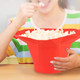 Popcorn Bowl Popcorn Popper Red Folding Microwave Oven Popcorn Bowl DIY Silicone Popcorn Maker Machine Home Kitchen Tool for Making Popcorn