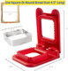 Sandwich Cutter and Sealer Square Pocket Sandwiches Cutter Uncrustables Maker Sandwich Cutters for kids love lunchables (Red)