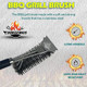 BBQ Grill Brush and Scraper - Adjustable Handle Strong Stainless Steel Brush for Indoor/Outdoor Grilling - 3 in 1 Bristles Grill Cleaning Brush - BBQ Accessories for Men & Women