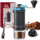 Portable Electric Coffee Grinder for Home Use CorporatePro One Touch Coffee Bean and Spice Grinder Rechargeable Electric Spice Mill Automatic Coffee Hopper Shaker (Stainless Steel)